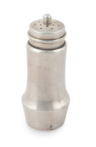 BENJAMIN PETERSEN & Co. of Christchurch New Zealand silver pepper pot, late 19th century, stamped "B. PETERSEN & Co. STERLING SILVER", 9.5cm high, 73 grams.
