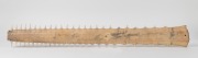 A swordfish rostrum, 19th/20th century, note: holed for hanging and tip damaged and reduced. 97cm long.
