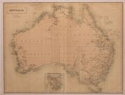 Seven assorted antique mounted maps and engravings focusing on Australia and the South Pacific, 19th century, - 4