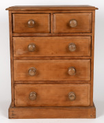 An antique Australian kauri pine apprentice chest, 19th century, 45cm high, 35cm wide, 25cm deep - 2