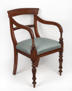 An antique Australian cedar spade back carver chair, circa 1850, ​​​​​​​47cm wide.