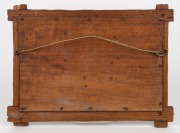 RUDOLF PRENZEL carved eucalypt plaque with two kookaburras, gumnuts, blossoms and leaves, early to mid 20th century, signed lower right "Rudolf Prenzel, Melbourne", ​​​​​​​32 x 43cm overall. - 4