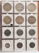 A duplicated range in a Dansco album; noted 1937 Crowns (10), pre-1946 florins (13), various lower denominations including Half-pennies and Pennies; mixed condition. (Total: 108). - 6