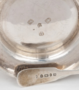 A Georgian sterling silver tankard with repousse decoration, made in London, circa 1779; together with a Georgian sterling silver spoon, (2 items), ​​​​​​​the tankard 15cm high, 580 grams total. - 3