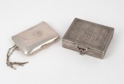 Two antique Continental 800 silver lady's compacts, 19th/20th century, 205 grams total including mirrors.
