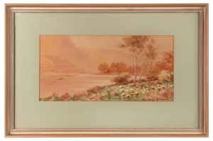 SYDNEY KEMBLE (British), Three untitled English landscapes, watercolour, each signed "Sydney Kemble", 17 x 34cm each, 34 x 52cm each overall. (3 items).