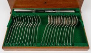 Ottoman silver cutlery set with English Sheffield steel blades, housed in a fitted canteen, made for the last Sultan of the Ottoman Empire ABDUL HAMID II and stamped with the tughra of the Sultan. This box of cutlery was once part of a much larger service - 3