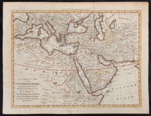 Thomas BOWEN, "A Correct Map of the OTTOMAN EMPIRE, Including all the Countries, Possessed by, or Tributary to the TURKS, IN EUROPE, ASIA & AFRICA.....", hand coloured copper engraving, for "Middleton's Complete System of Geography", [London, circa 1789],
