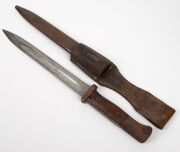 RUNNYMEDE TASMANIA, 21st REGIMENT OF FOOT helmet plate, antique gun case, rifle holster, military compass, bayonet, hunting knife plus an attractive antique military button display affixed to a leather belt. - 9