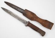 RUNNYMEDE TASMANIA, 21st REGIMENT OF FOOT helmet plate, antique gun case, rifle holster, military compass, bayonet, hunting knife plus an attractive antique military button display affixed to a leather belt. - 10