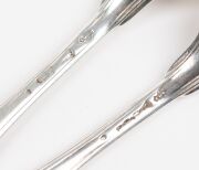 RUNNYMEDE TASMANIA, assorted antique silver cutlery, together with a Georgian sterling silver salt cellar by Richard Hennell I & Robert Hennell I of made in London, circa 1765, (8 items), PROVENANCE: Bayly family. - 3