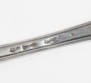 RUNNYMEDE TASMANIA, assorted antique silver cutlery, together with a Georgian sterling silver salt cellar by Richard Hennell I & Robert Hennell I of made in London, circa 1765, (8 items), PROVENANCE: Bayly family. - 5