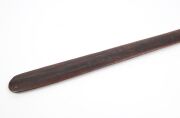 RUNNYMEDE TASMANIA an impressive Maori antique taiaha, carved hardwood with paua shell eyes (one missing), a fine quality 19th century example, 158cm high. - 10