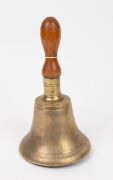 A convict watchman's alarm bell with broad arrow mark, 19th century, 28cm high - 2