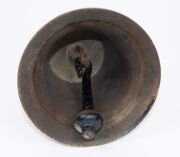 A convict watchman's alarm bell with broad arrow mark, 19th century, 28cm high - 3