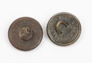 PENAL DEPARTMENT and VICTORIA POLICE Queen Victoria crown tunic buttons in two sizes, (5 items). - 3