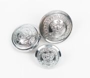 PENAL DEPARTMENT and VICTORIA POLICE Queen Victoria crown tunic buttons in two sizes, (5 items). - 4