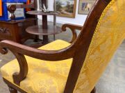 An exceptional and fine early Colonial Australian cedar salon chair, handsomely crafted in eucalypt and red gum with cross banded decoration, scrolling arms and ring turned legs, Sydney origin, circa 1835, 82cm high, 55cm across the arms - 11