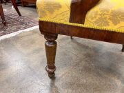 An exceptional and fine early Colonial Australian cedar salon chair, handsomely crafted in eucalypt and red gum with cross banded decoration, scrolling arms and ring turned legs, Sydney origin, circa 1835, 82cm high, 55cm across the arms - 13