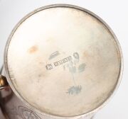 HENRY STEINER antique Australian sterling silver christening mug with engraved decoration and figural handle, housed in original plush fitted box with Henry Steiner branding, 19th century, stamped "H. STEINER" with lion passant and monarch's head, 10cm hi - 5