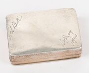Two Australian silver vesta cases with Southern Cross motif in coloured paste stones, early 20th century, one stamped "HARDY BROS. STERLING SILVER", ​​​​​​​6cm wide, 113 grams total. - 4