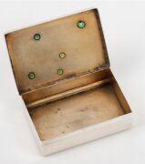 Two Australian silver vesta cases with Southern Cross motif in coloured paste stones, early 20th century, one stamped "HARDY BROS. STERLING SILVER", ​​​​​​​6cm wide, 113 grams total. - 9