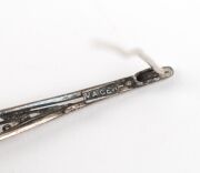 RHODA WAGER Australian silver bar brooch, circa 1920, stamped "WAGER", 6cm wide. - 3