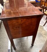 An early Colonial Australian cedar six leg sideboard in the Sheraton manner with huon pine stringing, diamond escutcheon inlays, tapered legs terminating in spade feet, New South Wales origin, circa 1820. Each drawer blade veneered in cedar on solid beefw - 12