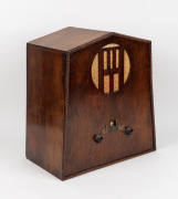 A vintage timber cased mantle radio, ​​​​​​​45cm high. - 3