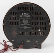 EKCO vintage Art Deco brown bakelite circular mantle radio, 36.5cm high. - 5