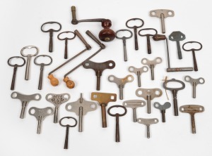CLOCK KEYS selection of antique and vintage examples, including English, French and German, (qty).