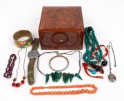 Costume jewellery, bangle, watch, etc, housed in an attractive watch box, (qty)