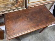 An antique single drawer hall table with square tapering legs, cedar and pine, South Australian origin, 19th century, 78cm high, 81cm wide, 46cm deep. - 3