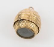 An antique 15ct gold swivel ball style pendant locket, circa 1870, ​​​​​​​2.4cm high, 4.8 grams. - 7