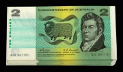 1968 TWO DOLLARS (R.83) Phillips/Randall, (62) all in consecutive pairs or short runs of consecutive notes, EF-aUnc.