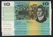 1976 TEN DOLLARS (R.306a) Knight/Wheeler (Centre thread), (5), Unc. One note with small tear.