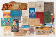 Assorted vintage bakelite and plastic sewing implements; together with a collection of ephemera, booklets and advertising of mostly sewing nature, (qty).