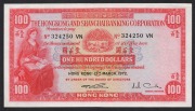 HONG KONG: March 1972 $100 Hong Kong and Shanghai Banking Corporation (Pick 183c).