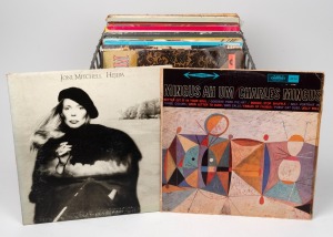 A crate of assorted L.P. records, circa 1960s and 1970s.