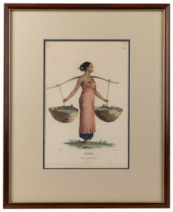 NICHOLAS MARTIN-PETIT (1777-1804), Timor, coloured engraving, 1807, ​​​​​​​30 x 19cm, 48 x 39cm overall.