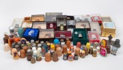 REMAINS OF COLLECTION: Including thimbles and sewing accoutrements, (qty).