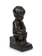 SOPHIA ROSAMUND PRAEGER (1867-1954) "The Philosopher" cast bronze statue, signed and titled "The Philospher, S. R. Praeger, 1916", 19cm high.