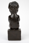 SOPHIA ROSAMUND PRAEGER (1867-1954) "The Philosopher" cast bronze statue, signed and titled "The Philospher, S. R. Praeger, 1916", 19cm high. - 3