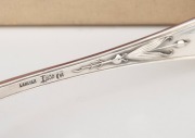 Antique German 800 silver spoon set in original box, by W. Lameyer & Sohn of Hanover, circa 1900, (12 items), ​​​​​​​the largest 21.5cm long, 606 grams. - 2