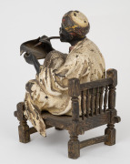 An antique Austrian cold-painted bronze statue of a seated scholar, circa 1900, ​​​​​​​11cm high. - 3