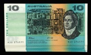 1991 TEN DOLLARS (R.313b) Fraser/Cole, without Plate letter (19) with some consecutive notes, aUnc.