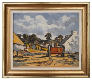 DOUGLAS TREASURE (South Africa 1917-1995), Sunday Morning, Komgha, oil on canvas, signed lower right "Douglas Treasure", 25 x 30cm, 33 x 38cm overall.