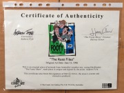 The Footy Show 1996 original pen and ink multi-section artwork for the episode 'The Ross Files', by artist Andrew Fyfe, with CoA, framed and glazed, 90.5 x 67.5cm overall. AFL CEO Ross Oakley is depicted investigating the cause of the blackout at Waverley - 2