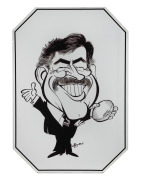 Group of items from AFL CEO Ross Oakley's December 1996 retirement gala at the NGV Great Hall, comprising 46 x 65.5cm WEG podium decoration, 40.5 x 60cm career retrospective reproduction, Oakley's invitation to the event, and fourteen photographs taken du