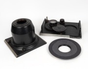 RODENSTOCK: Klimsch Apo-Ronar 480mm f9 lens [#6810808] in large stereo housing tray, together with two additional elements.